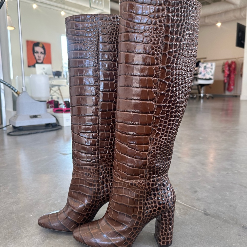 TORAL Tall Snake Embossed Boots